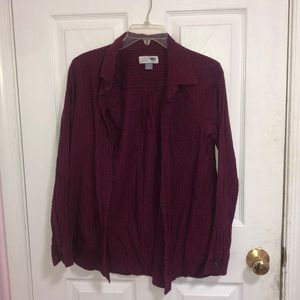 Old Navy Deep Red/Blue Flannel